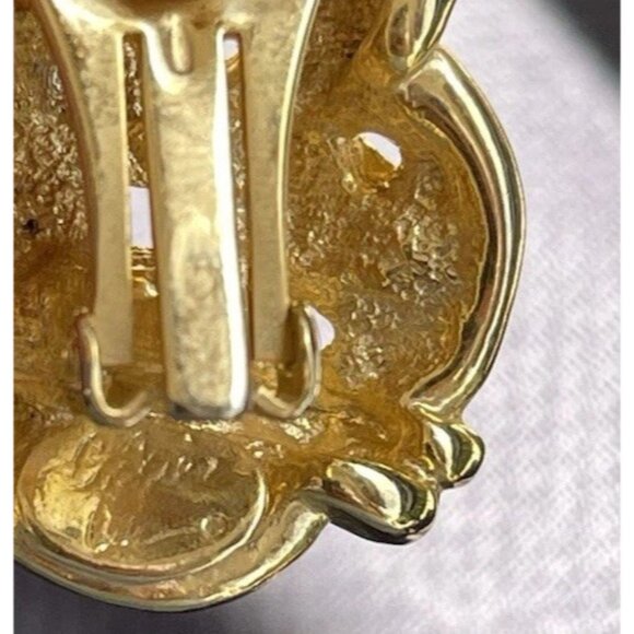 Vintage Cookie Lee Earrings Women’s Modern Quality Gold Gunmetal Chain Clip On - Picture 10 of 15